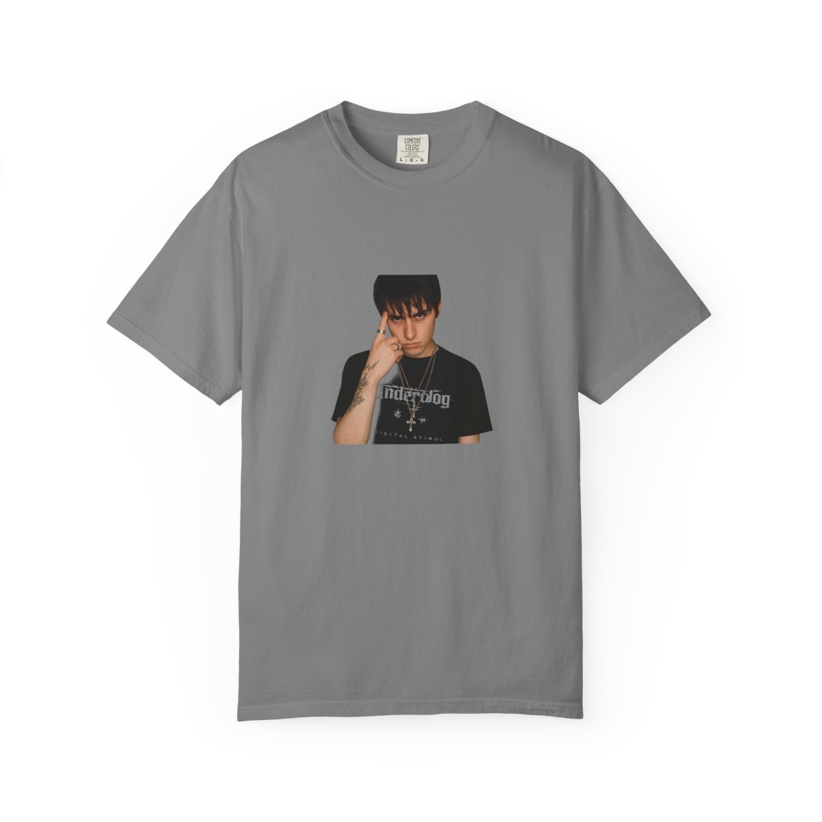 Edgy Silver Chains Portrait T-Shirt - alternate angle 5, merchandise