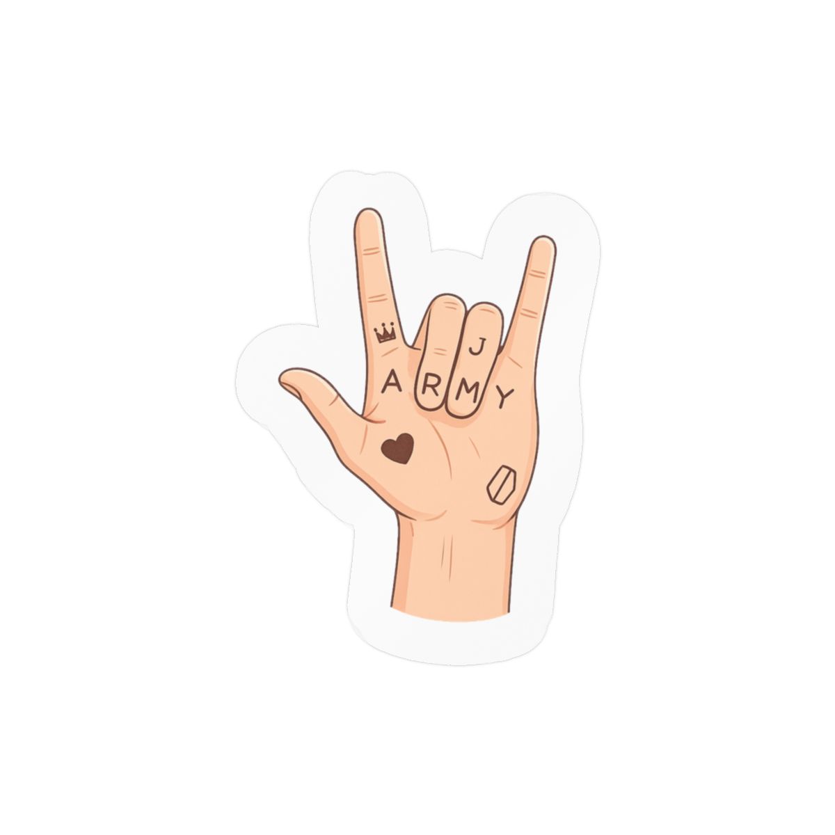 Funny JK Hand Just Kidding Sticker | Playful Vinyl Decal