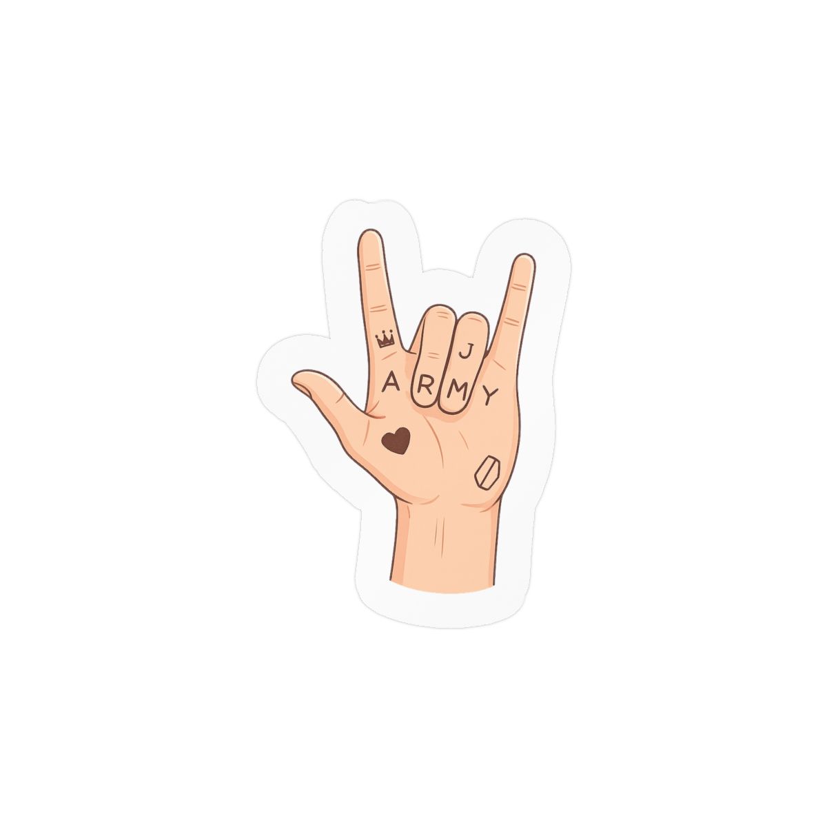 Funny JK Hand Just Kidding Sticker | Playful Vinyl Decal - alternate angle 1, merchandise