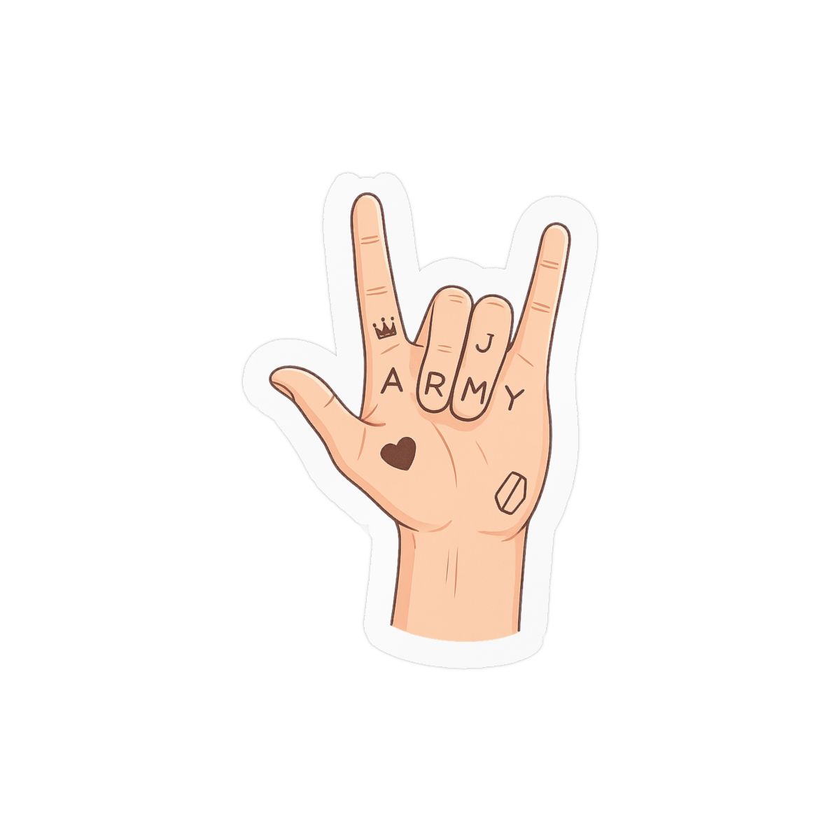 Funny JK Hand Just Kidding Sticker | Playful Vinyl Decal - alternate angle 3, merchandise