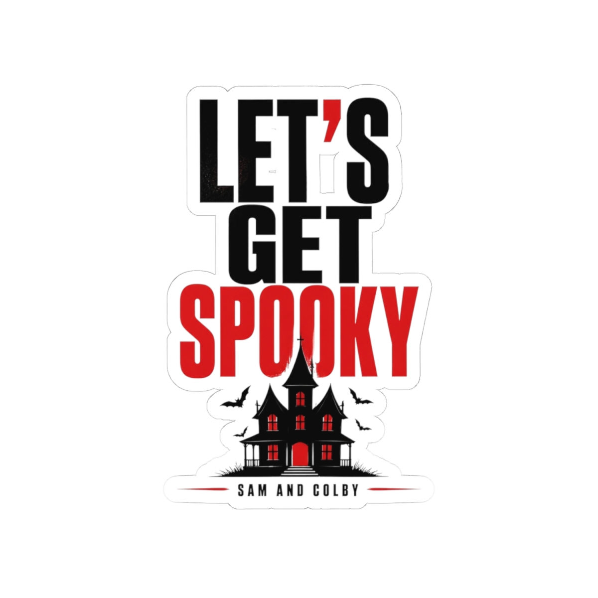 Sam and Colby "Get Spooky" Sticker - alternate angle 2, merchandise