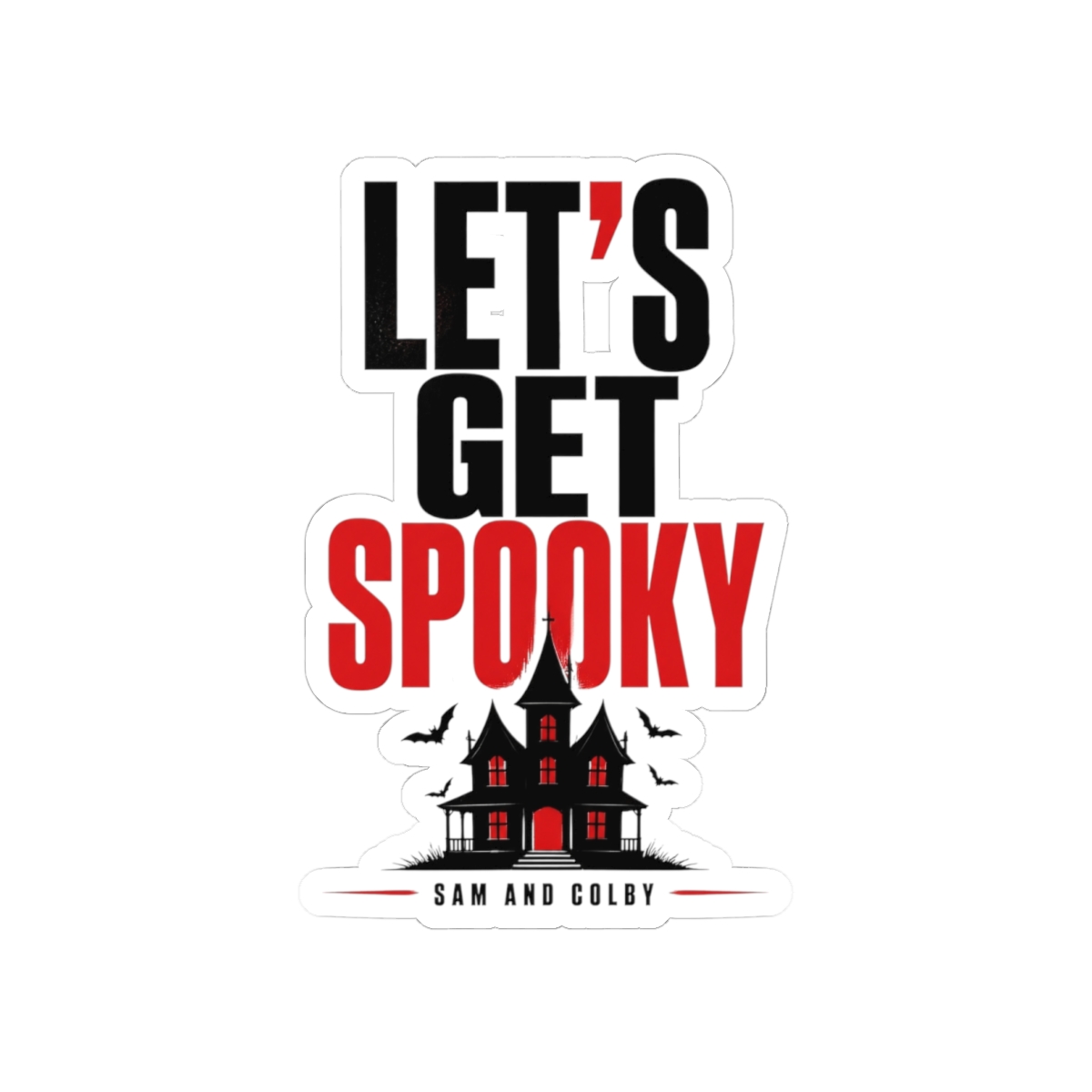 Sam and Colby "Get Spooky" Sticker - alternate angle 3, merchandise