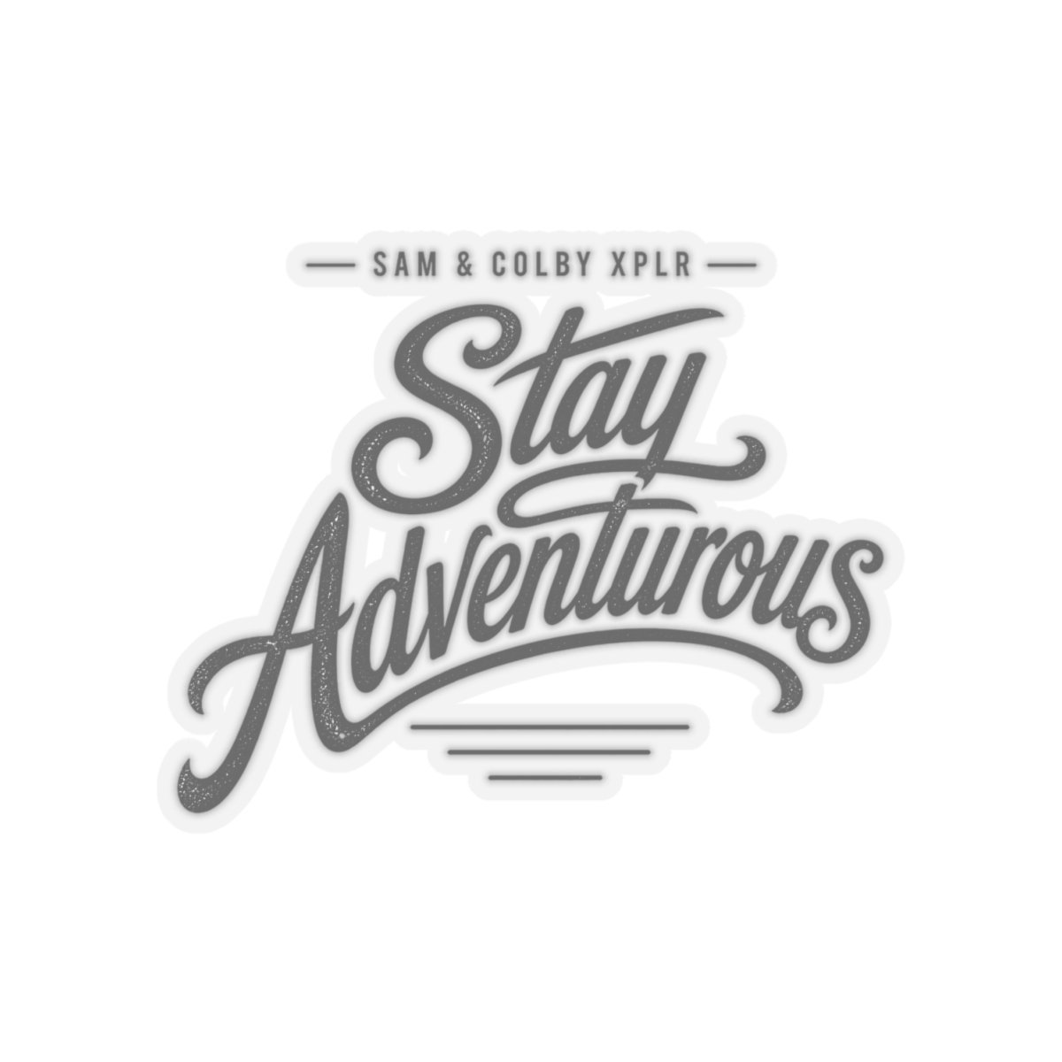 Sam and Colby "Stay Adventurous" Sticker - alternate angle 4, merchandise