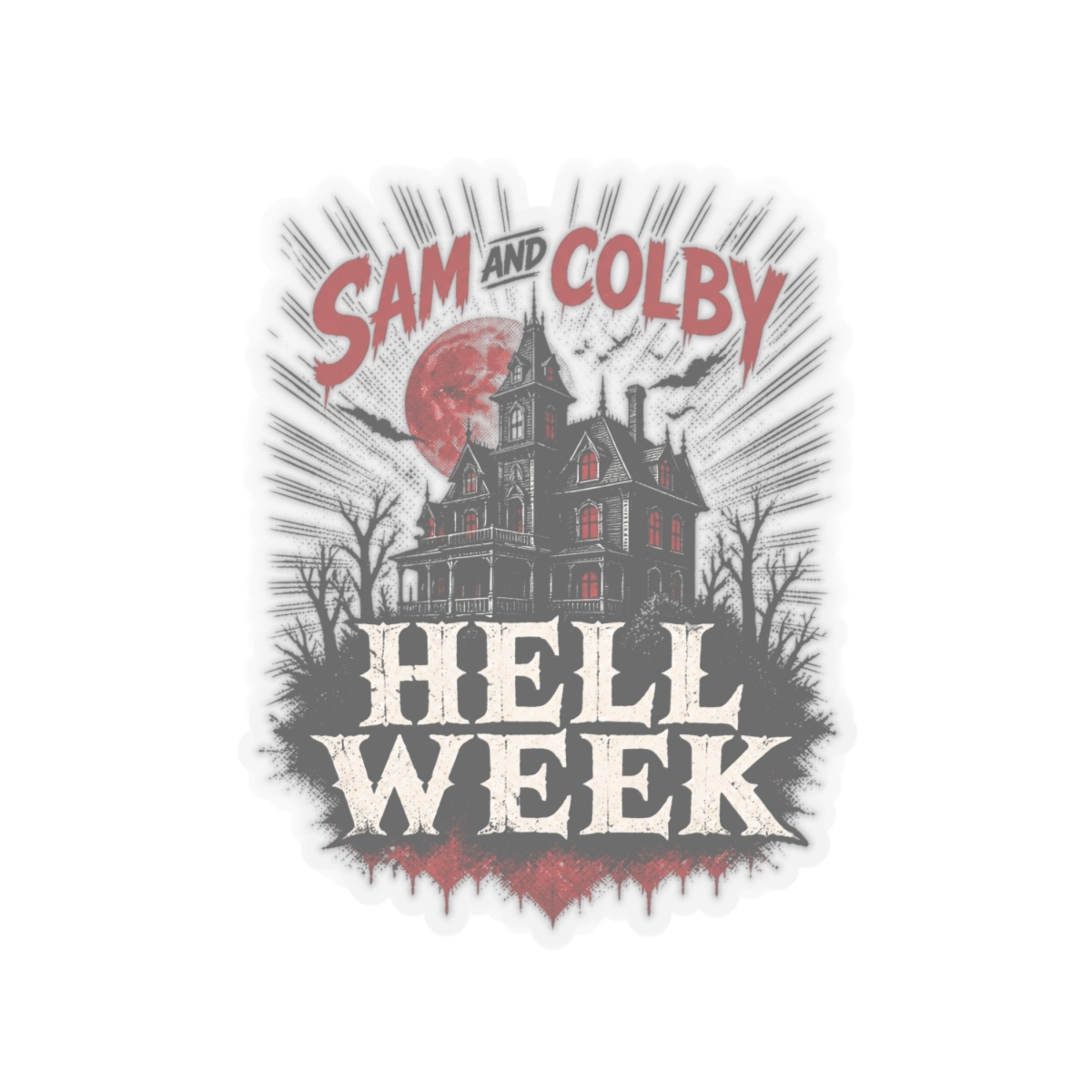 Sam and Colby "Hell Week" Sticker - alternate angle 4, merchandise