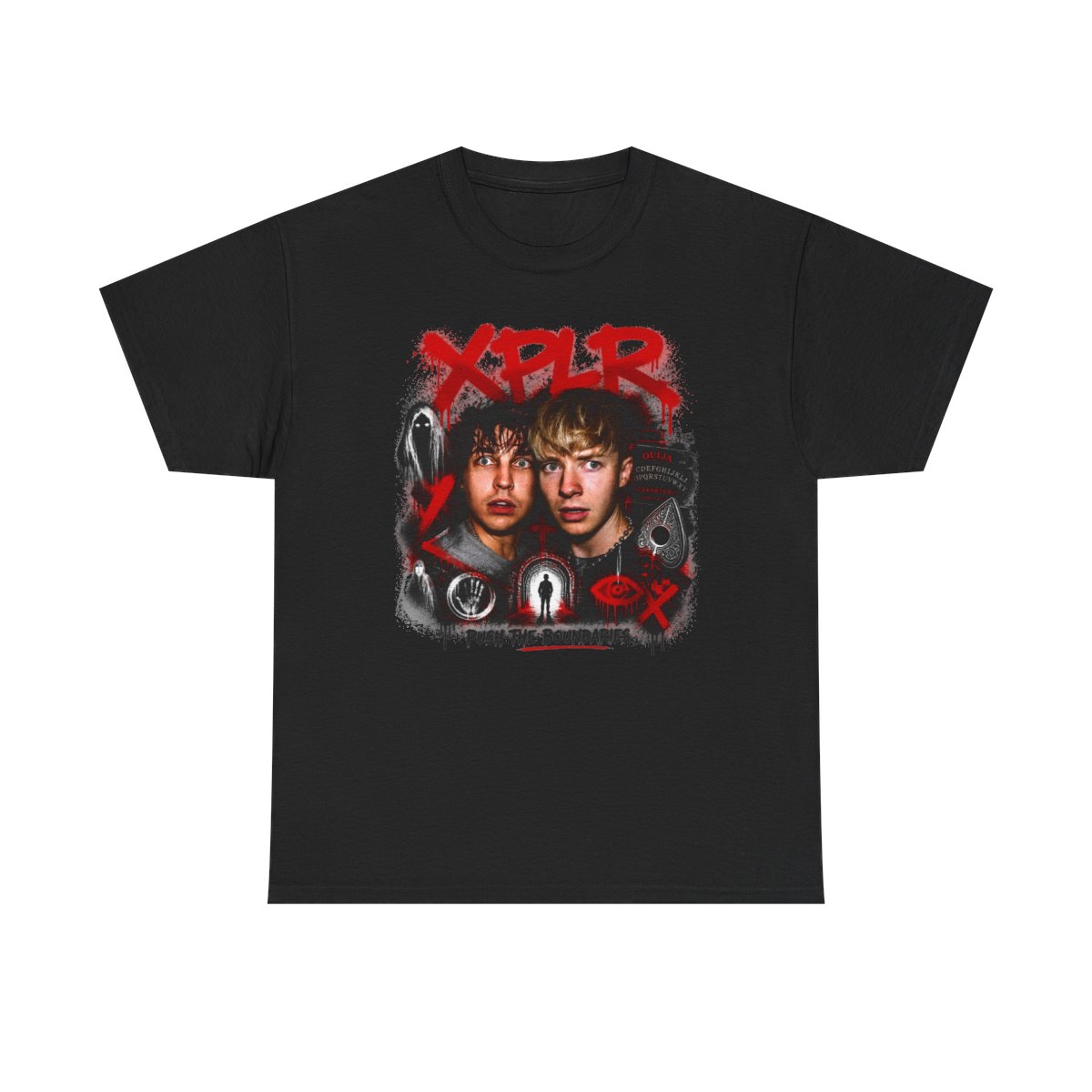 Sam and Colby " in bold, spray-painted style at the top. " Unisex Tee