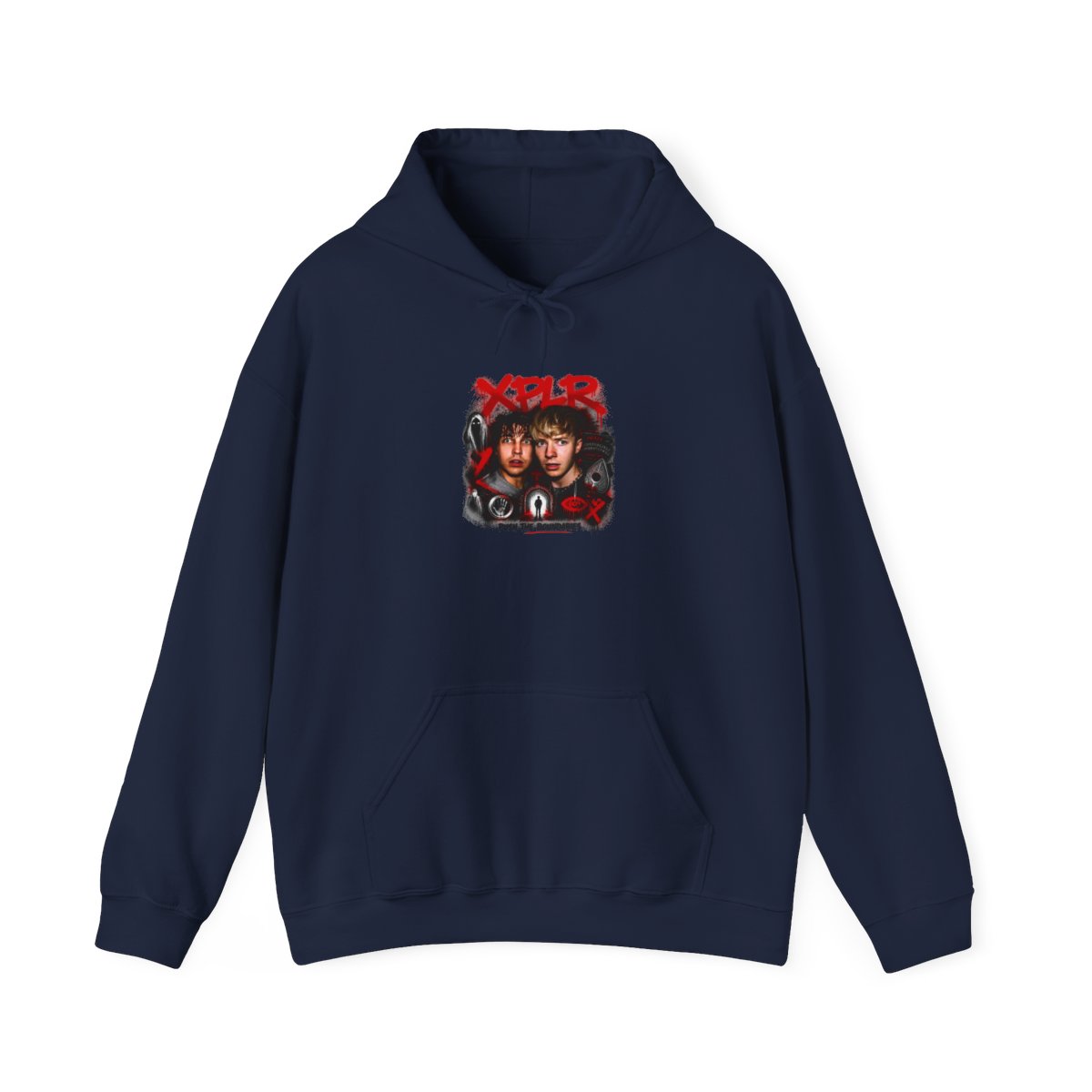 Sam and Colby " in bold, spray-painted style at the top. " Hoodie - alternate angle 2, merchandise