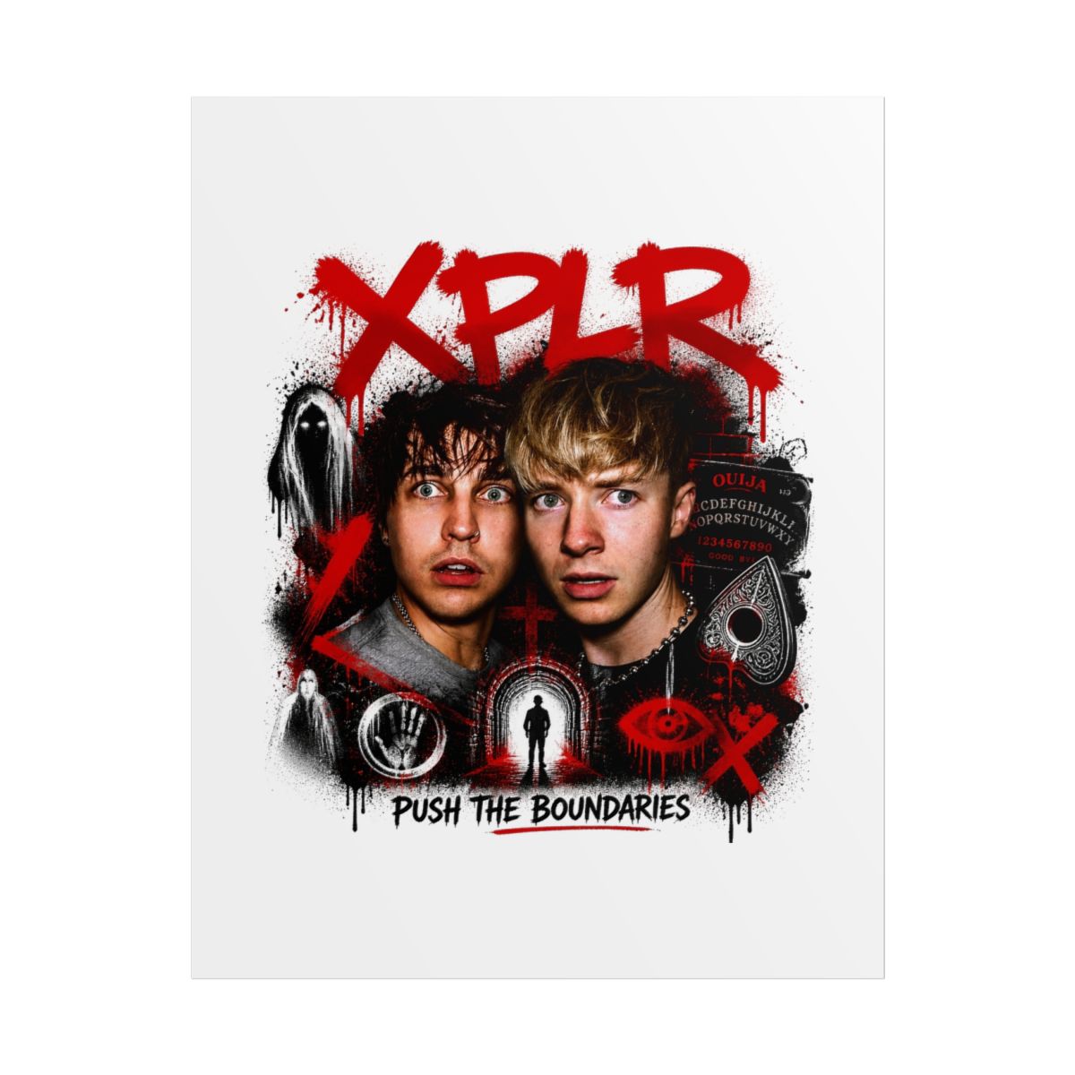 Sam and Colby " in bold, spray-painted style at the top. " Poster - alternate angle 1, merchandise