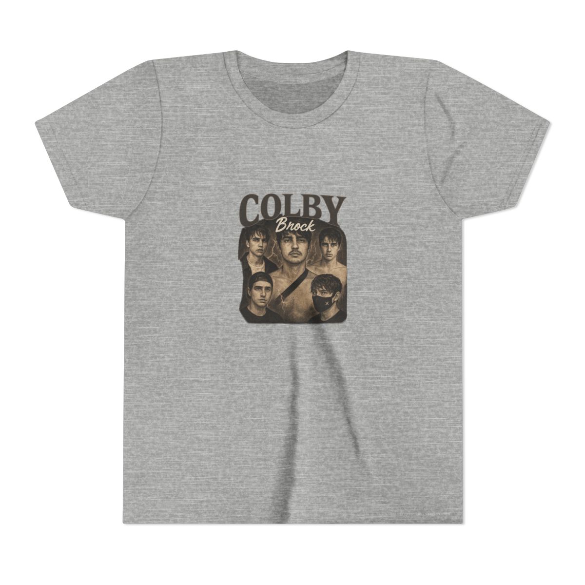 Colby Brock Fan Kids T-Shirt with Stylish Quartet Graphic - alternate angle 3, merchandise