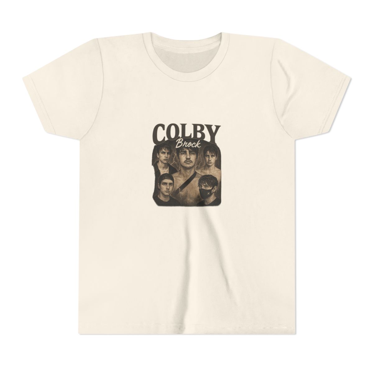 Colby Brock Fan Kids T-Shirt with Stylish Quartet Graphic - alternate angle 2, merchandise