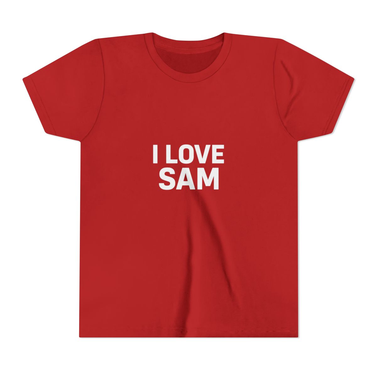 I Love Sam Funny Superfan Kids T Shirt - alternate angle 5, merchandise