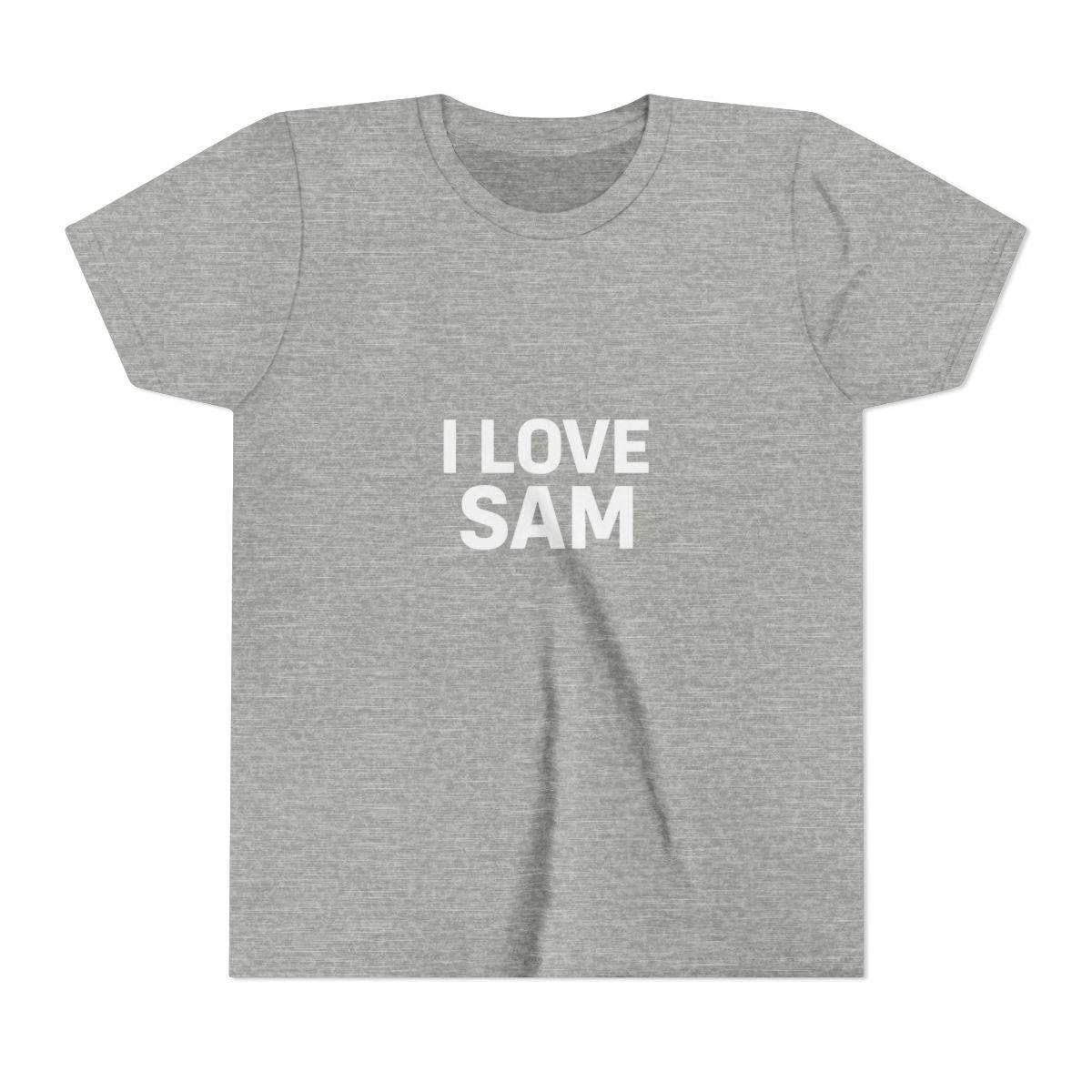 I Love Sam Funny Superfan Kids T Shirt - alternate angle 2, merchandise