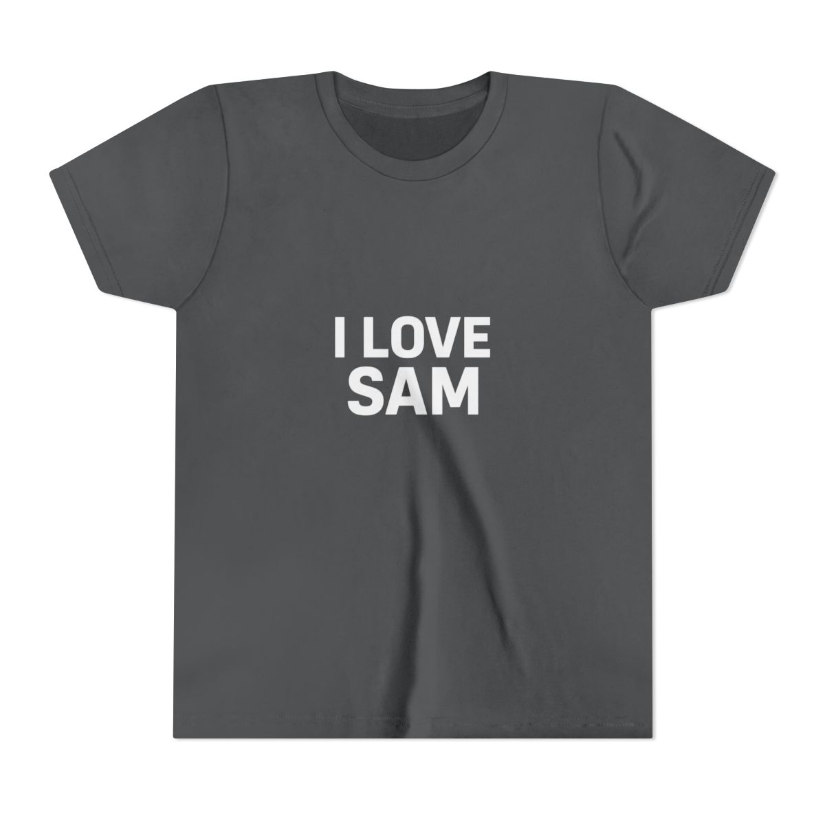 I Love Sam Funny Superfan Kids T Shirt - alternate angle 4, merchandise