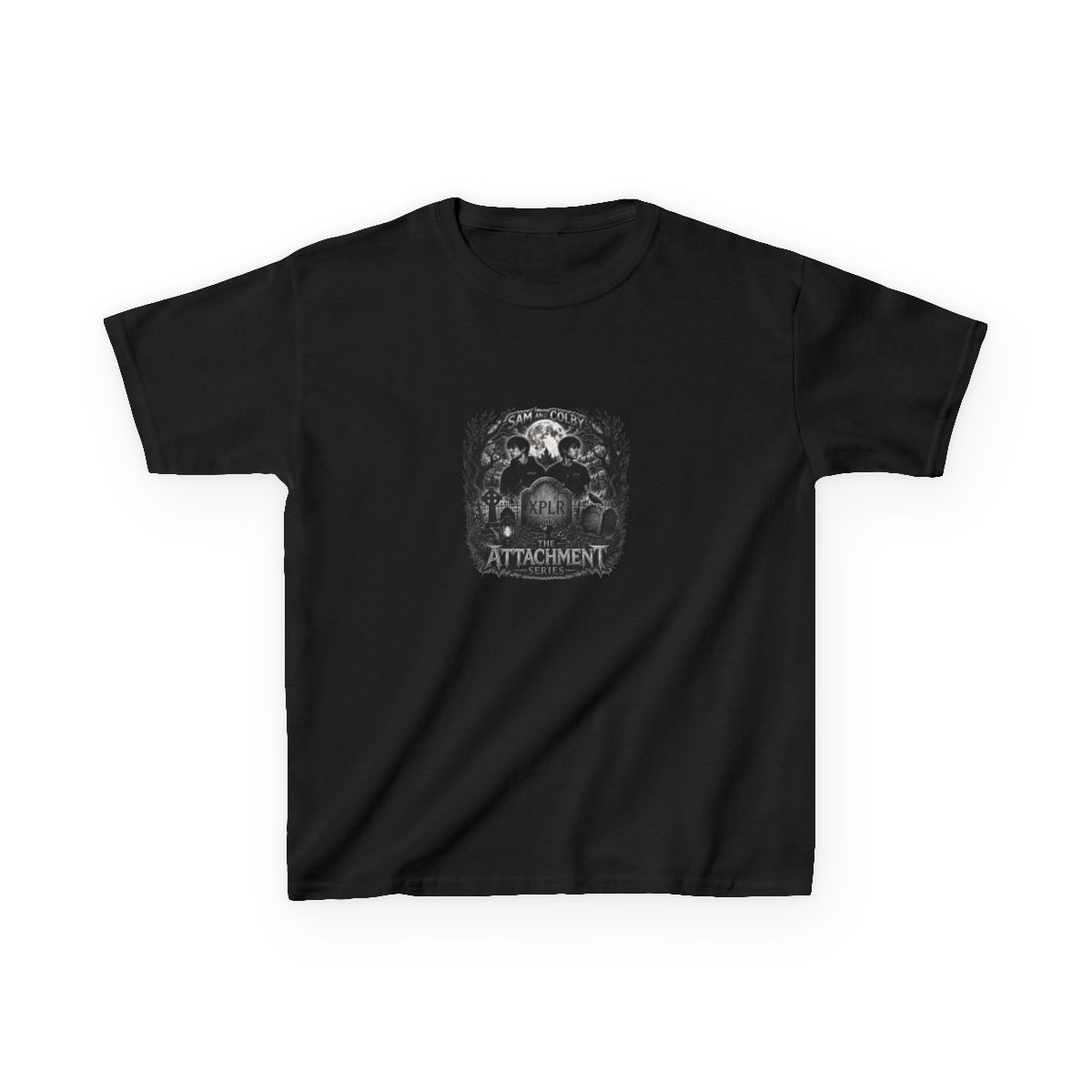 Sam and Colby "The Attachment Series" Unisex Kids Tee - alternate angle 2, merchandise